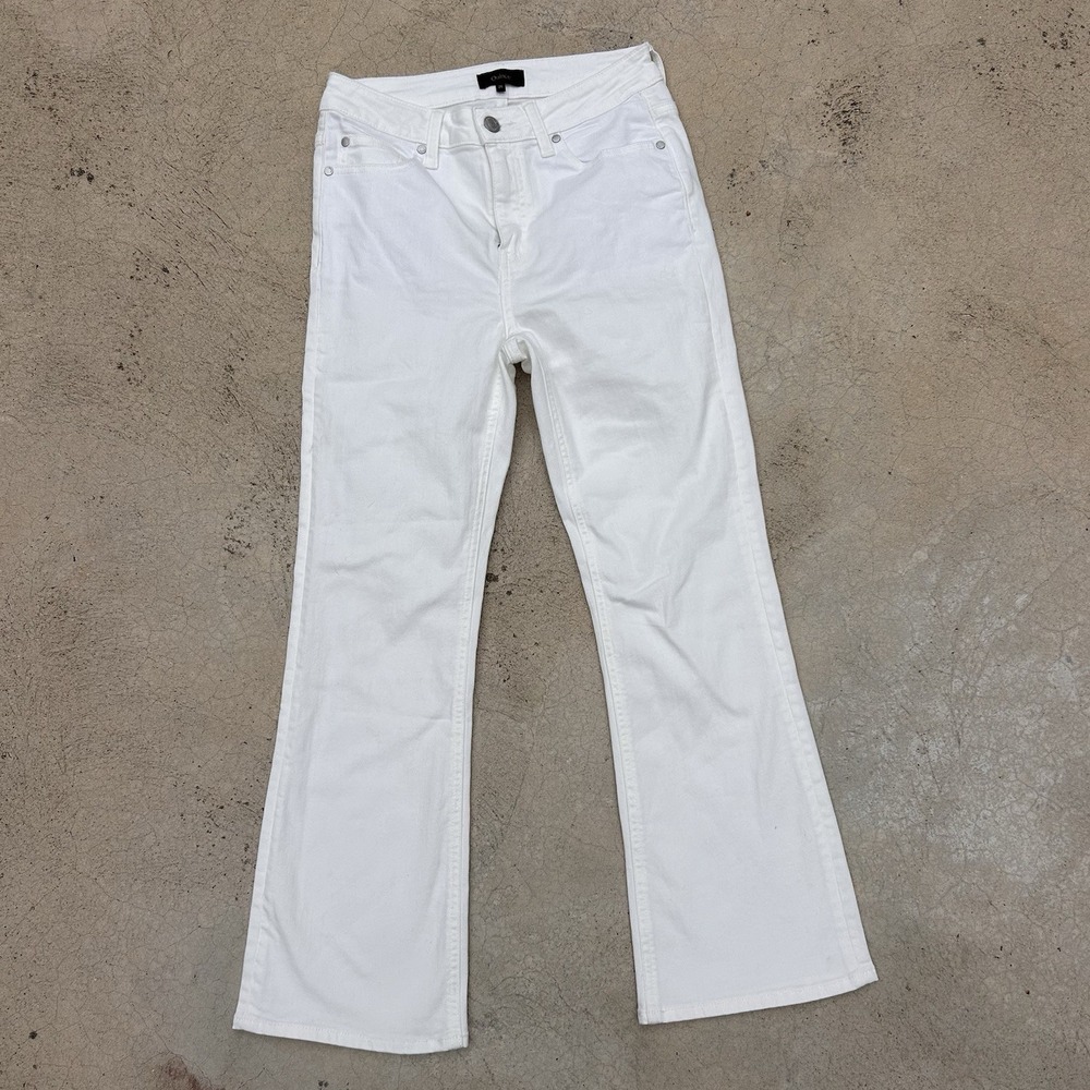 Quince White Flared Wide-Leg Jeans